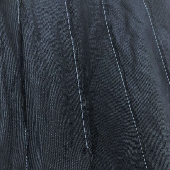 Emanuel Ungaro Black Flared Skirt Size 6 White Stitch Detail - Picture 11 of 14